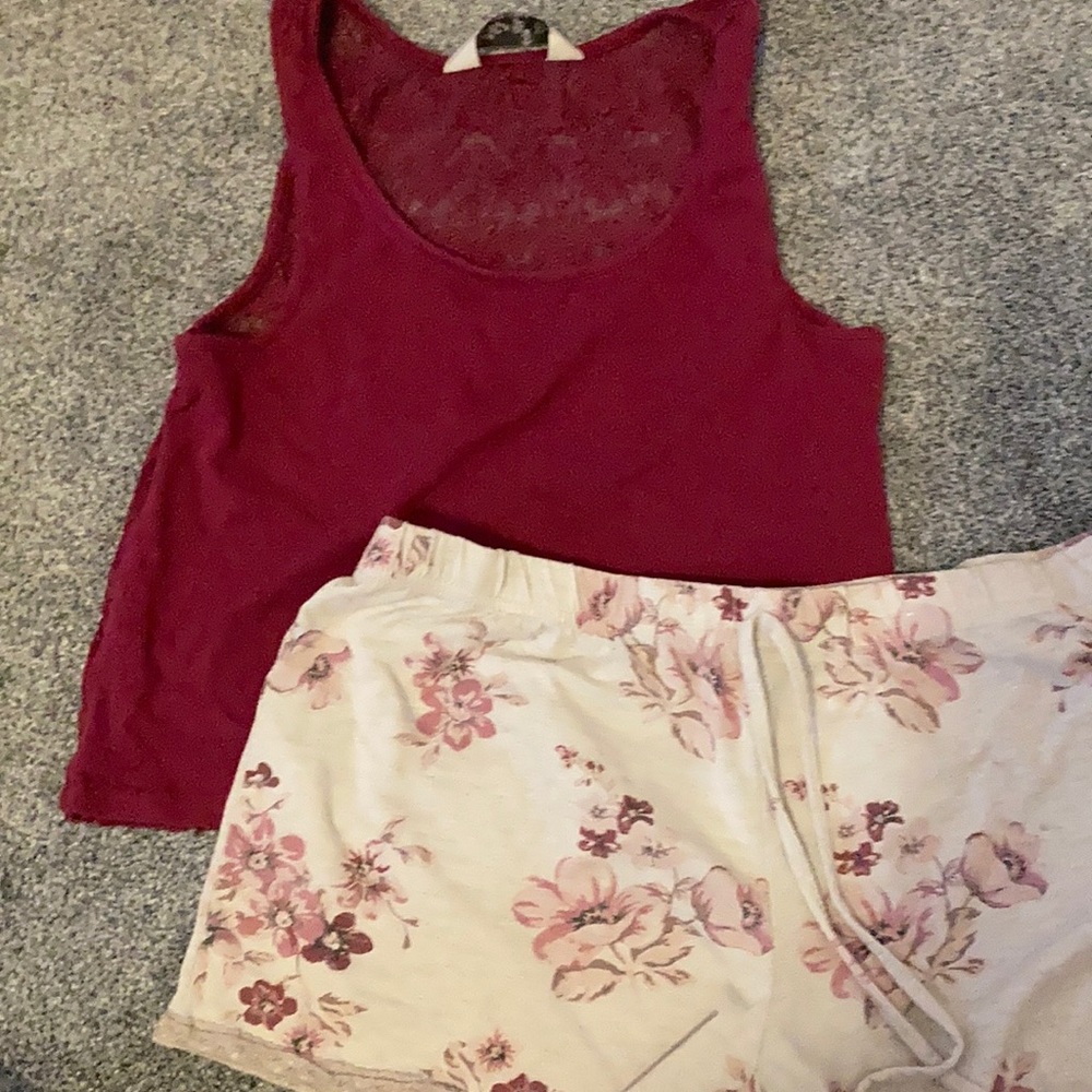 Crop top and shorts PJ set